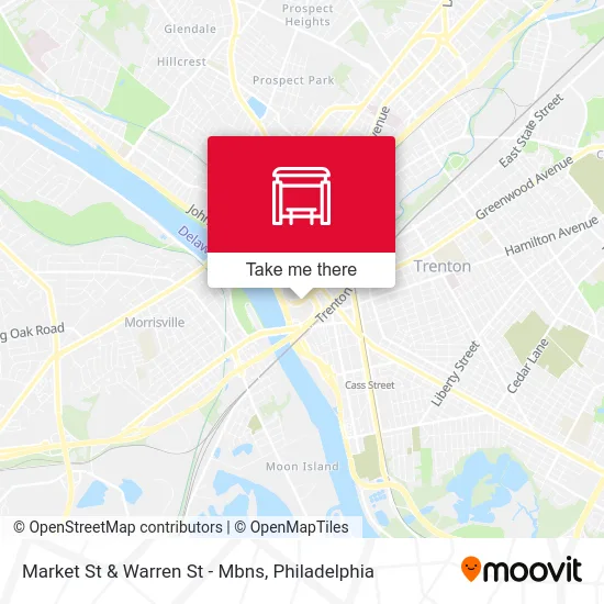 Market St & Warren St - Mbns map