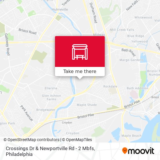Crossings Dr & Newportville Rd - 2 Mbfs map
