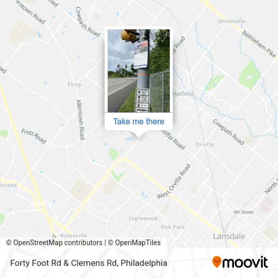 Forty Foot Rd & Clemens Rd map