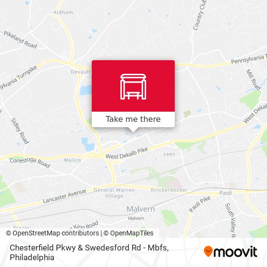 Chesterfield Pkwy & Swedesford Rd - Mbfs map