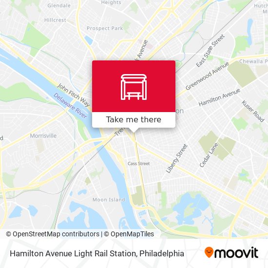 Mapa de Hamilton Avenue Light Rail Station