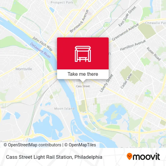 Mapa de Cass Street Light Rail Station