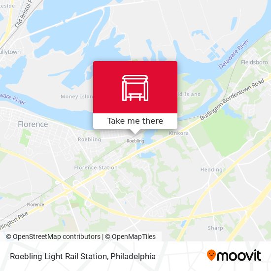 Roebling Light Rail Station map