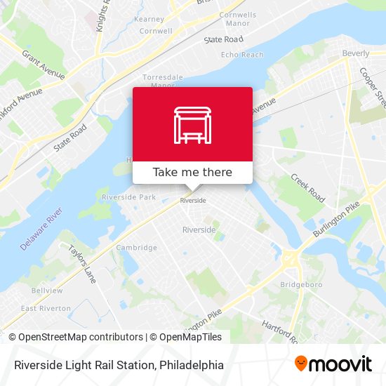 Riverside Light Rail Station map