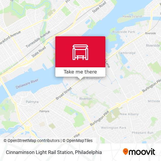 Mapa de Cinnaminson Light Rail Station