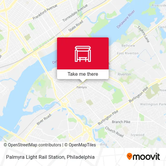 Palmyra Light Rail Station map