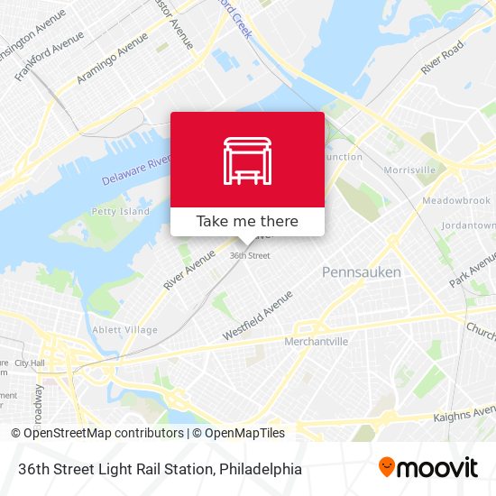 Mapa de 36th Street Light Rail Station