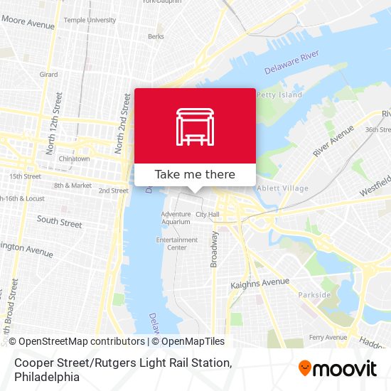 Cooper Street / Rutgers Light Rail Station map