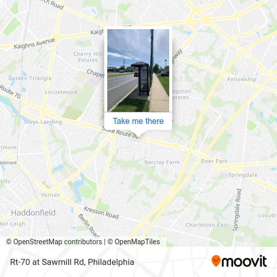 Rt-70 at Sawmill Rd map