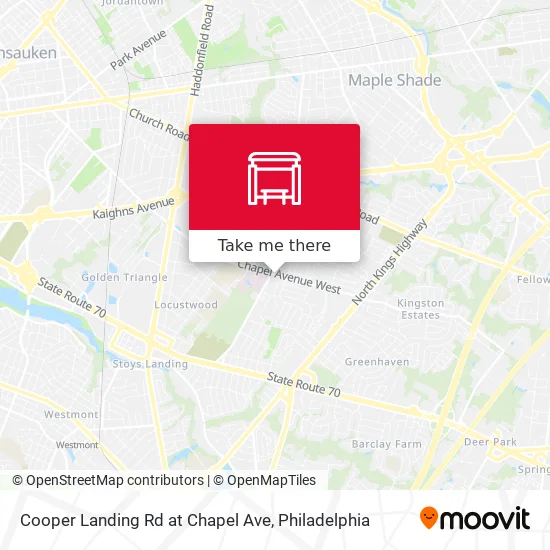Cooper Landing Rd at Chapel Ave map