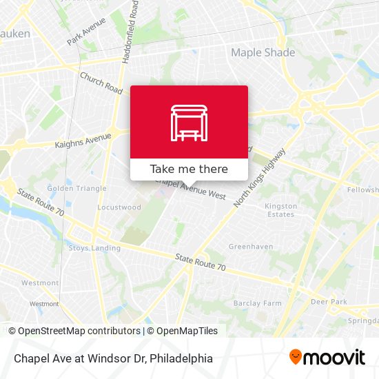 Chapel Ave at Windsor Dr map