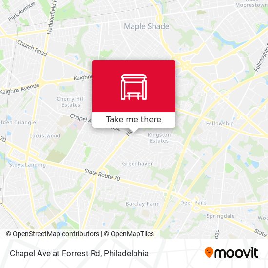 Mapa de Chapel Ave at Forrest Rd