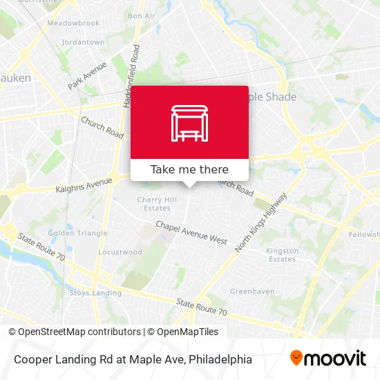 Cooper Landing Rd at Maple Ave map