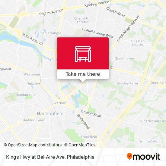 Kings Hwy at Bel-Aire Ave map