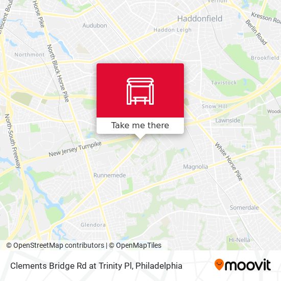 Clements Bridge Rd at Trinity Pl map