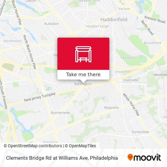 Mapa de Clements Bridge Rd at Williams Ave