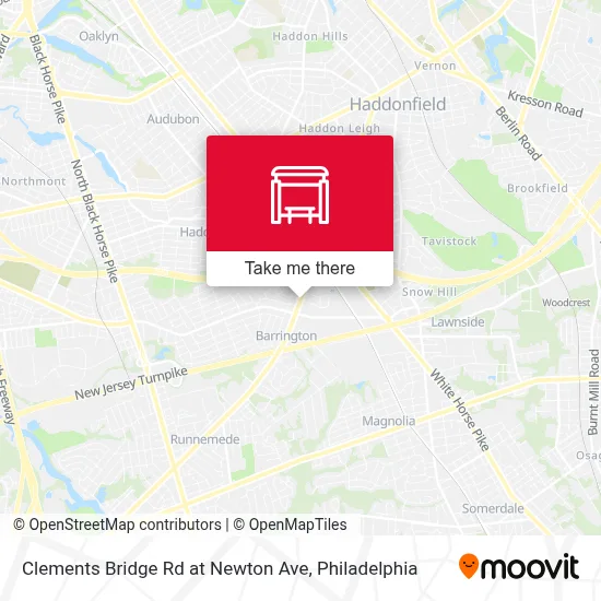 Clements Bridge Rd at Newton Ave map