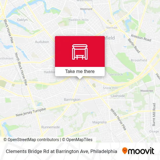 Clements Bridge Rd at Barrington Ave map