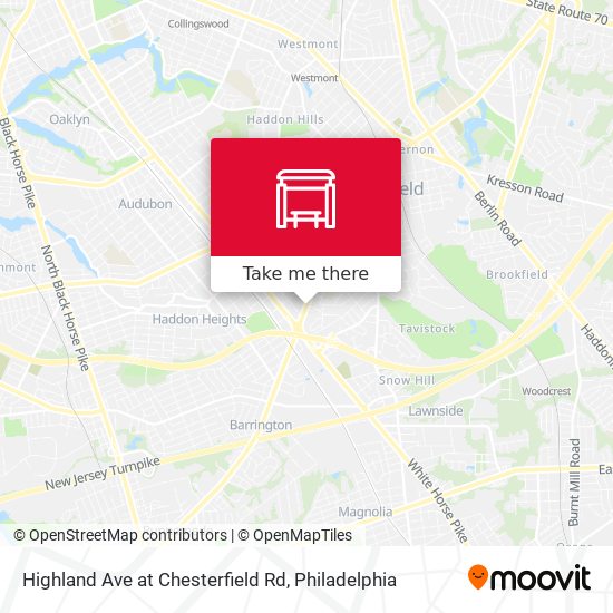 Mapa de Highland Ave at Chesterfield Rd