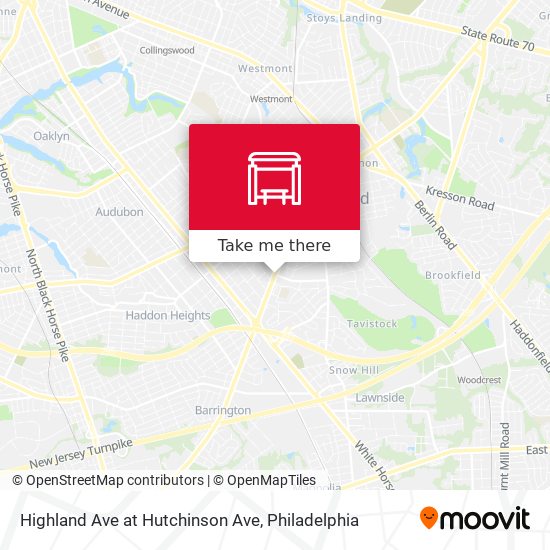 Highland Ave at Hutchinson Ave map