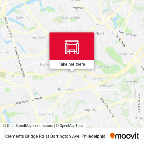 Clements Bridge Rd at Barrington Ave map