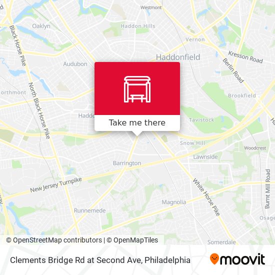 Clements Bridge Rd at Second Ave map