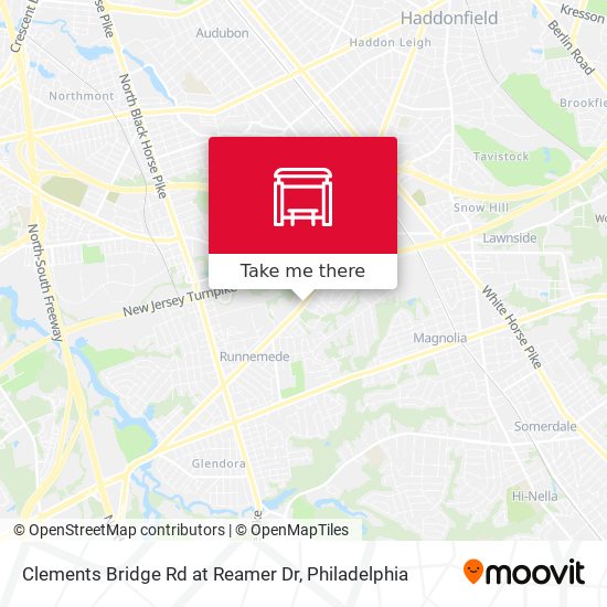 Clements Bridge Rd at Reamer Dr map
