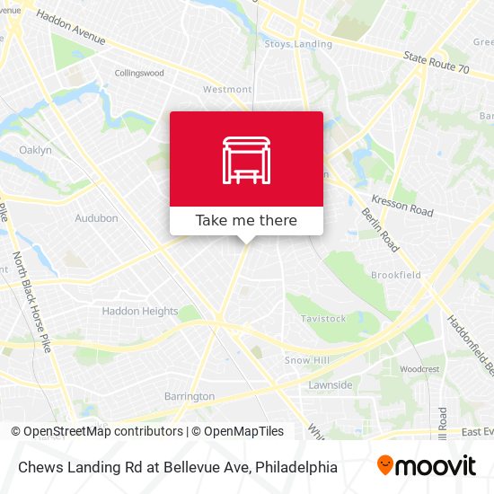 Chews Landing Rd at Bellevue Ave map