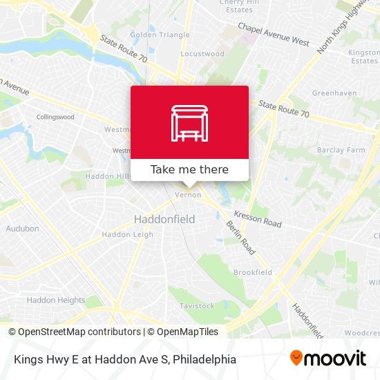 Kings Hwy E at Haddon Ave S map
