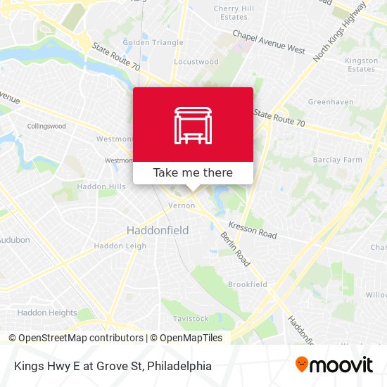 Kings Hwy E at Grove St map