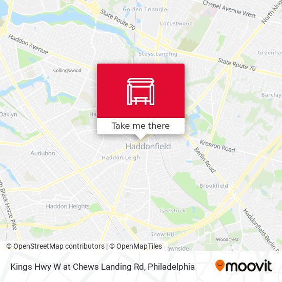 Mapa de Kings Hwy W at Chews Landing Rd