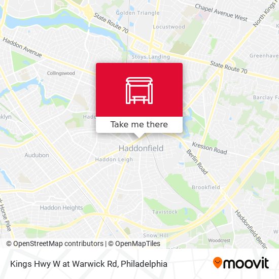 Kings Hwy W at Warwick Rd map