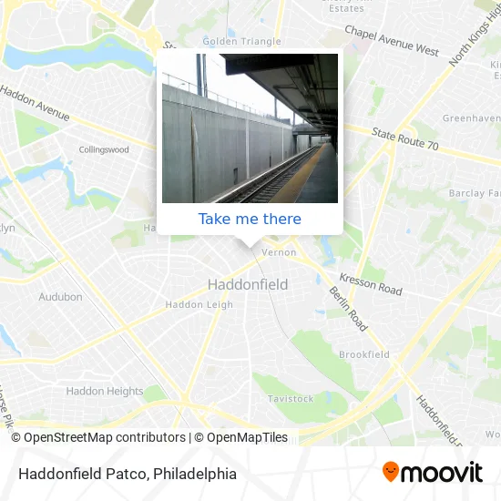 Haddonfield Patco map