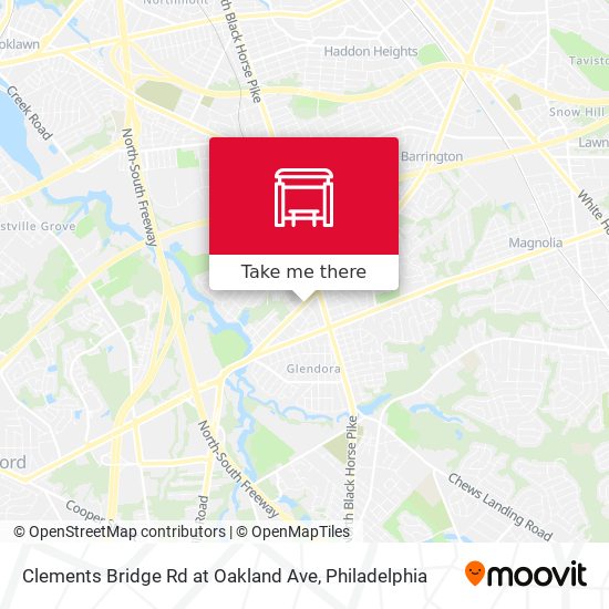 Clements Bridge Rd at Oakland Ave map