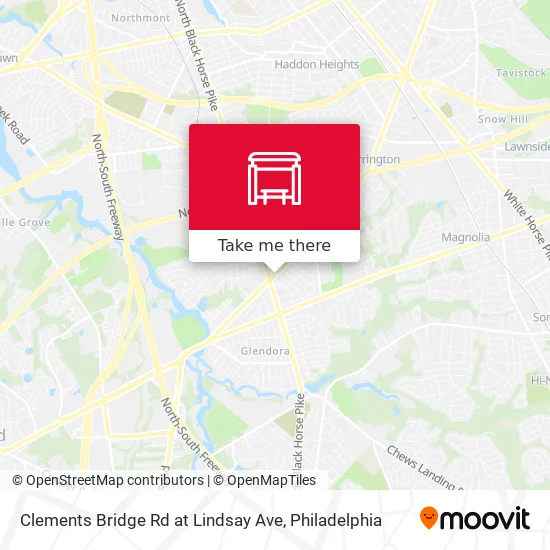 Clements Bridge Rd at Lindsay Ave map