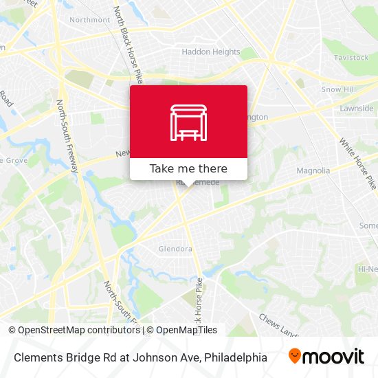 Clements Bridge Rd at Johnson Ave map