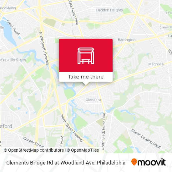 Mapa de Clements Bridge Rd at Woodland Ave