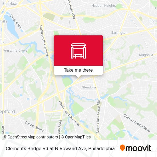 Mapa de Clements Bridge Rd at N Rowand Ave