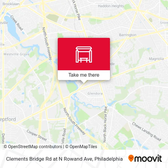 Clements Bridge Rd at N Rowand Ave map