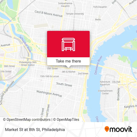 Market St at 8th St map