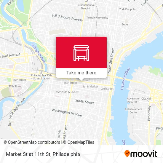 Market St at 11th St map