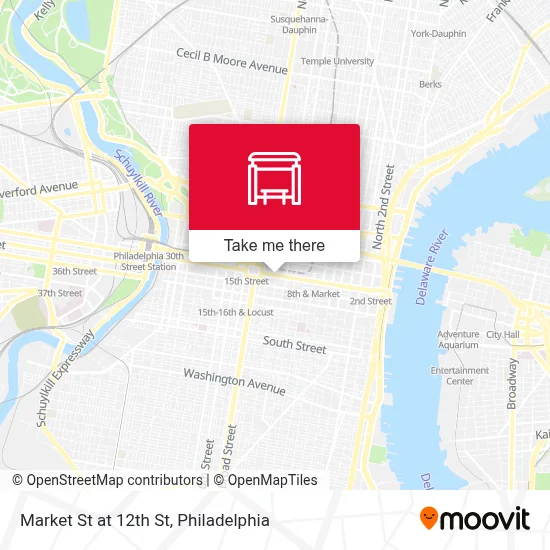 Market St at 12th St map