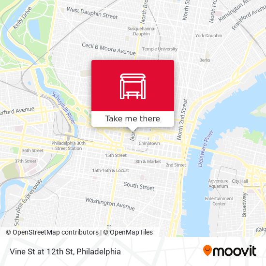 Vine St at 12th St map