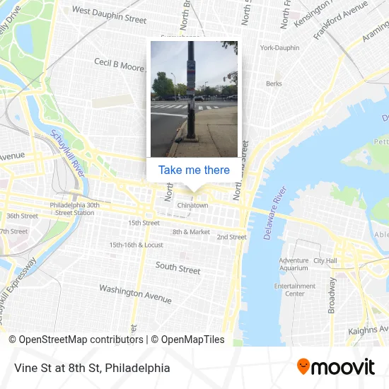 Vine St at 8th St map