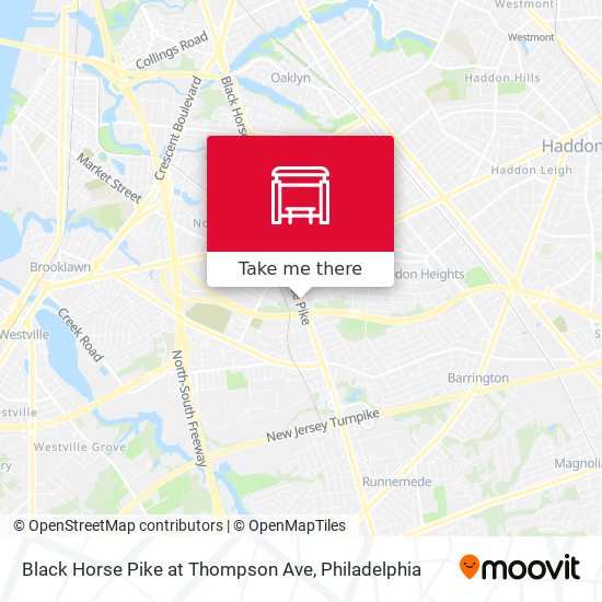 Black Horse Pike at Thompson Ave map