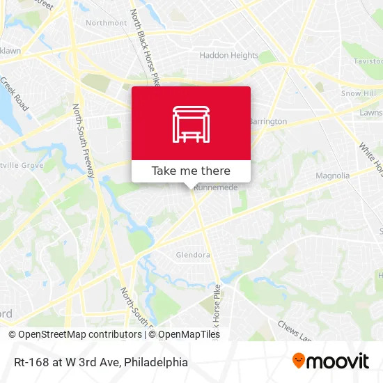 Rt-168 at W 3rd Ave map