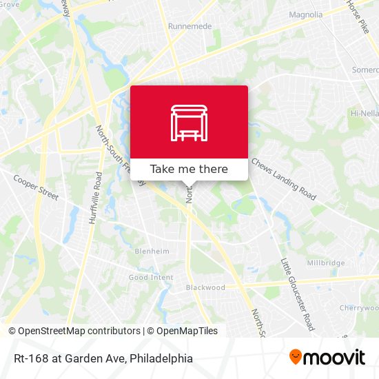 Rt-168 at Garden Ave map