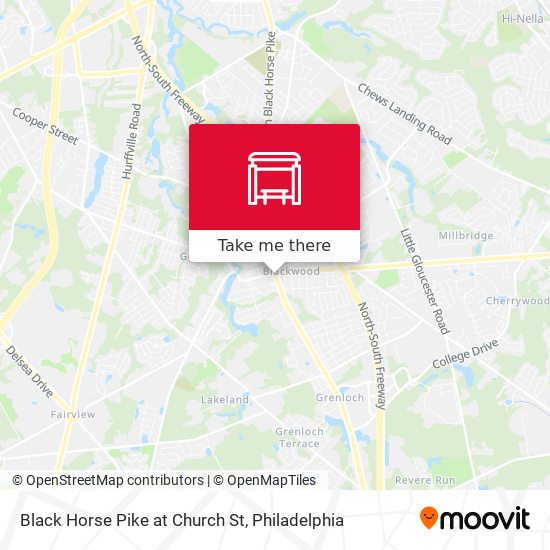 Black Horse Pike at Church St map