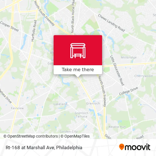 Rt-168 at Marshall Ave map