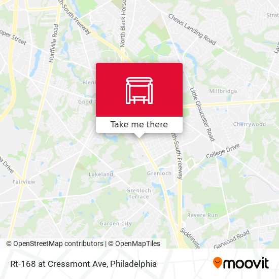 Rt-168 at Cressmont Ave map